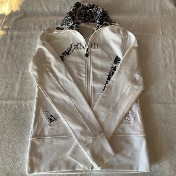 Lululemon Origami Stride Jacket, Size 6, White and Black (SE) - Picture 1 of 12
